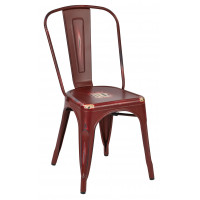 OSP Home Furnishings BRW29A4-ARD Bristow Armless Chair, Antique Red Finish, 4 Pack